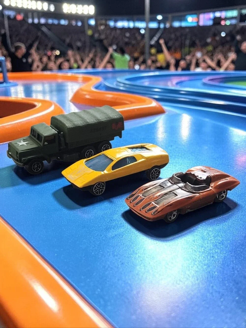 (Lot Of 3) Assorted Corvette Stingray /Datsun 126X/ Military Truck Die-Cast 1:64